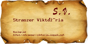 Straszer Viktória névjegykártya